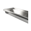 Combisteel RVS wasbak 4 kranen 2400mm nclusief afvoerplug en spatscherm, exclusief kranen