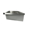 Combisteel RVS wasbak 2 kranen 1200mm inclusief afvoerplug en spatscherm, exclusief kranen