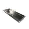 Combisteel RVS wasbak 2 kranen 1200mm inclusief afvoerplug en spatscherm, exclusief kranen