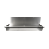 Combisteel RVS wasbak 2 kranen 1200mm inclusief afvoerplug en spatscherm, exclusief kranen