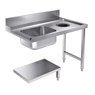 Aanvoertafel bodemschap met afvalgat 1200 rechts tbv 7280.0045-0046