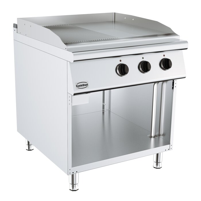 Combisteel Base 900 bakplaat elek. geribd/glad