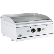 Base 700 bakplaat elektrisch chroom/geribd tafelmodel