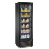 Koelkast 1 glasdeur zwart ceb-500r bl