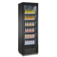 Koelkast 1 glasdeur zwart ceb-500r bl