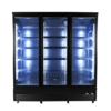 Combisteel Koelkast 3 glasdeuren zwart ceb-1600r bl