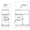 Combisteel Koffiemachine incl. 2 glazen koffiekannen 1.8l