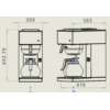 Combisteel Koffiemachine incl. 1 glazen koffiekan 1.8l
