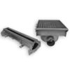Combisteel RVS afvoerput 300x265 met 1 uitgang tbv sleufgoot