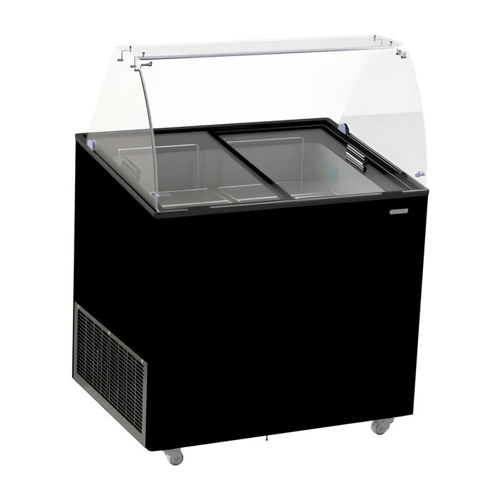 Combisteel Schepijsvitrine corsica zwart 6x5 ltr