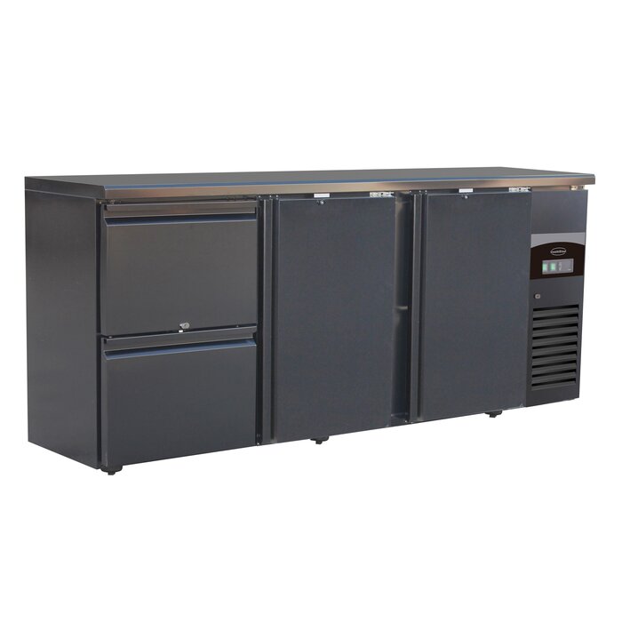 Combisteel Barkoeler zwart 2 deurs 2 laden