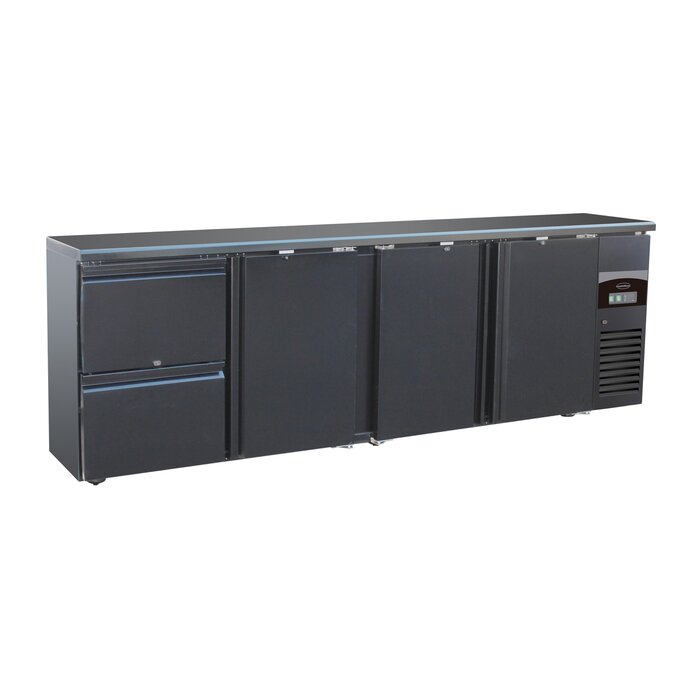 Combisteel Barkoeler zwart 3 deurs 2 laden