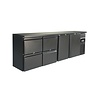 Combisteel Barkoeler zwart 2 deurs 4 laden