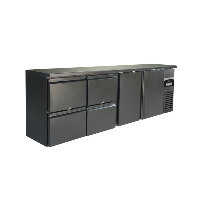 Combisteel Barkoeler zwart 2 deurs 4 laden