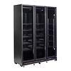 Combisteel Koelkast 3 glasdeuren zwart nap-1200 *transport op aanvraag*