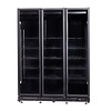 Combisteel Koelkast 3 glasdeuren zwart nap-1200 ht - met deurverwarming