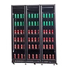 Combisteel Koelkast 3 glasdeuren zwart nap-1200 ht - met deurverwarming