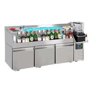 Koelwerkbank 3 deuren met cocktail bar station – art. 7489.6005