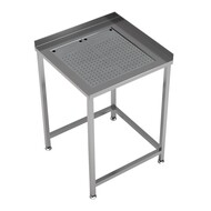 Werktafel hoek met geïntegreerde lekbak 650x650