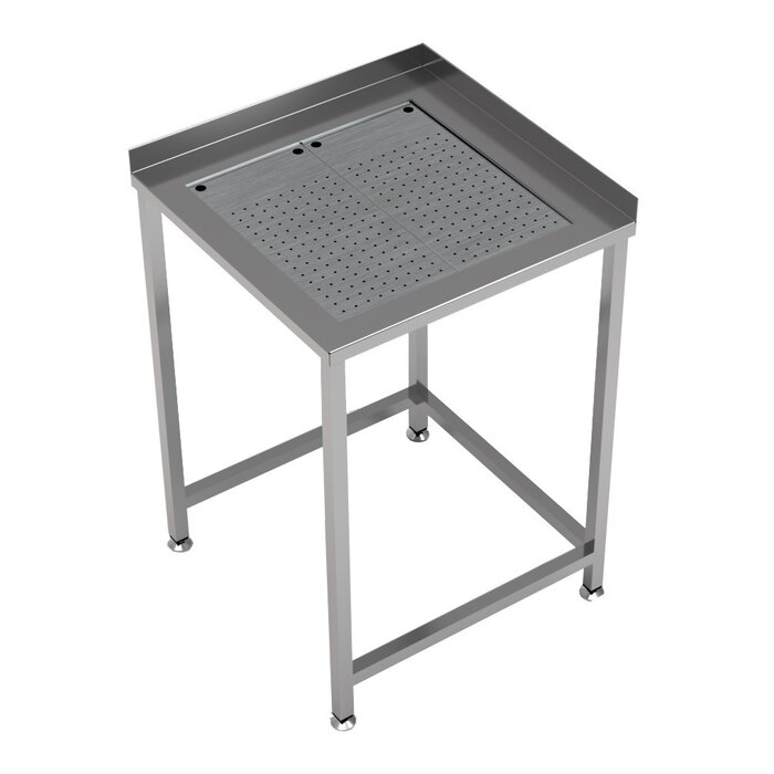 Combisteel Werktafel hoek met geïntegreerde lekbak 650x650
