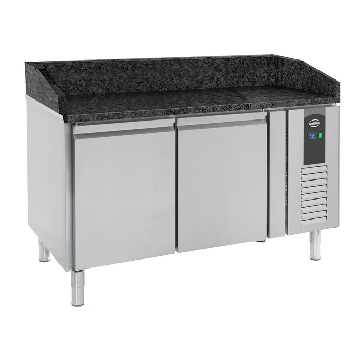 Combisteel Pizzawerkbank 2 deurs zwart graniet werkblad