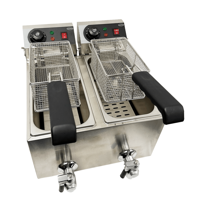 Combisteel Elektrische tafelfriteuse 2x4 l