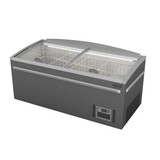 Supermarkt vrieskist grijs kop element automatische ontdooiing