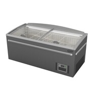 Supermarkt vrieskist grijs kop element automatische ontdooiing