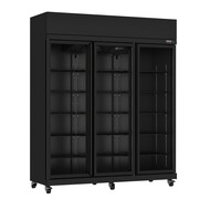 Koelkast 3 glasdeuren zwart irm-1180r bl