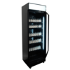 Combisteel Drankenkoelkast 1 glasdeur zwart met lichtbak sve-450 blc