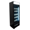 Combisteel Drankenkoelkast 1 glasdeur zwart met lichtbak sve-450 blc