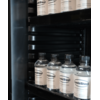 Combisteel Drankenkoelkast 1 glasdeur zwart met lichtbak sve-450 blc