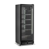 Drankenkoelkast 1 glasdeur zwart sve-450 bl