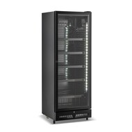 Drankenkoelkast 1 glasdeur zwart sve-450 bl