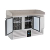 Combisteel Pizzawerkbank 3 deuren energy line uitgevoerd met verdamper