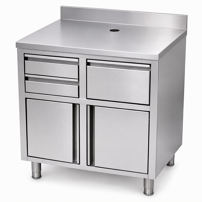 Combisteel RVS koffie werktafel 1000x600x1150