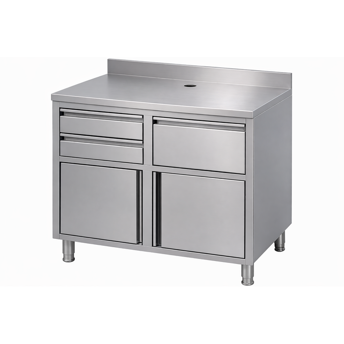 Combisteel RVS koffie werktafel 1250x600x1150