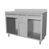 RVS koffie werktafel 1500x600x1150
