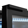 Combisteel Barkoeler 2 glasdeuren zwart 305l LED