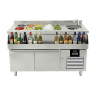 Koelwerkbank 2 deuren met cocktail bar station – art. 7092.0100