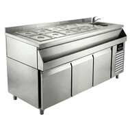 Koelwerkbank 3 deuren met cocktail bar station – art. 7092.0105