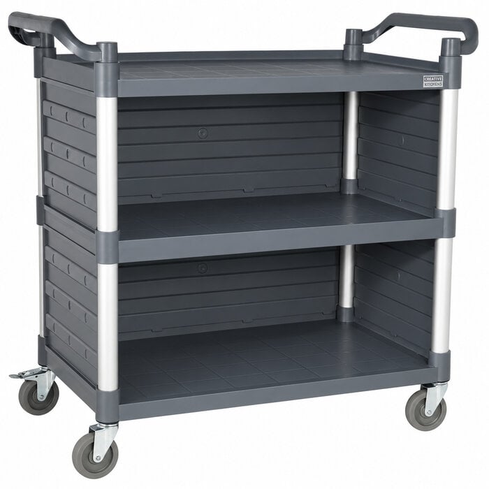 Combisteel Serveerwagen demontabel 3 bladen incl. zijpanelen