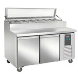 SALADETTE 2 DEUREN 7x1/3 GN PAN GLAZEN DEKSEL