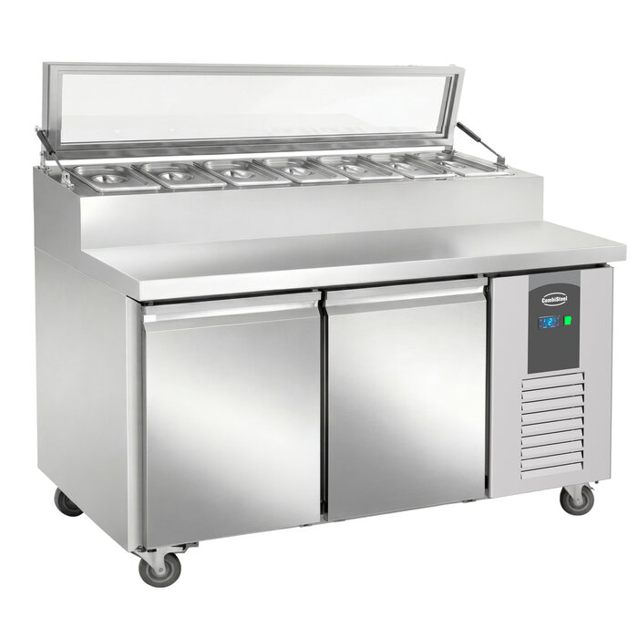 Combisteel SALADETTE 2 DEUREN 7x1/3 GN PAN GLAZEN DEKSEL