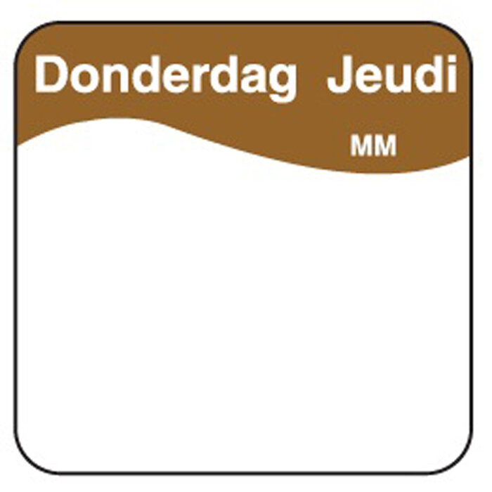 Stylepoint Volledig oplosbare sticker donderdag 25 mm 500/rol – per 12 stuks