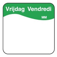 Volledig oplosbare sticker vrijdag 25 mm 500/rol – per 12 stuks