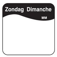 Volledig oplosbare sticker zondag 25 mm 500/rol – per 12 stuks