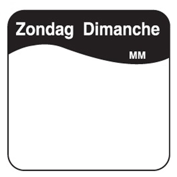 Stylepoint Volledig oplosbare sticker zondag 25 mm 500/rol – per 12 stuks