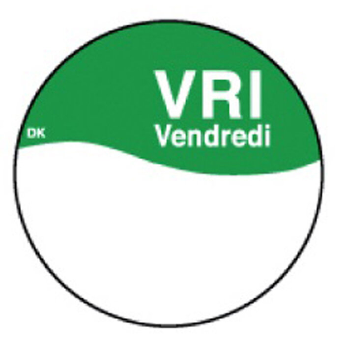 Stylepoint Permanente sticker m/schrijfvlak vrijdag 19 mm 1000/rol – per 12 stuks