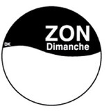 Permanente sticker m/schrijfvlak zondag 19 mm 1000/rol – per 12 stuks